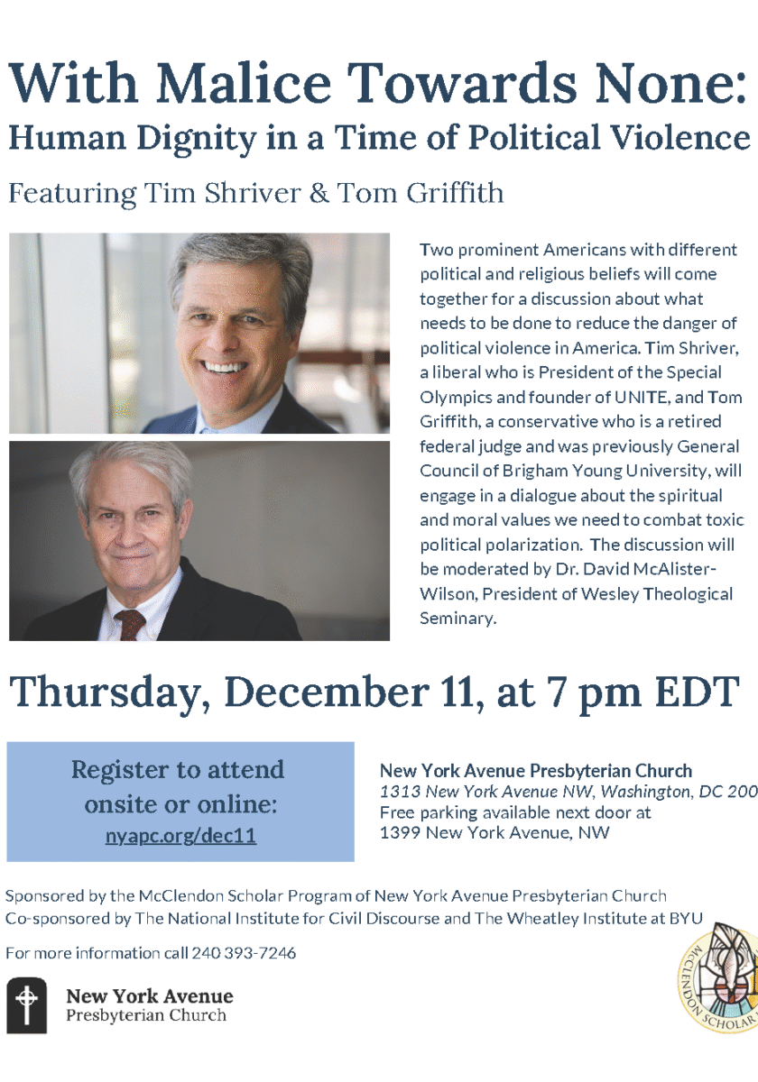 Shriver and Griffith--flyer